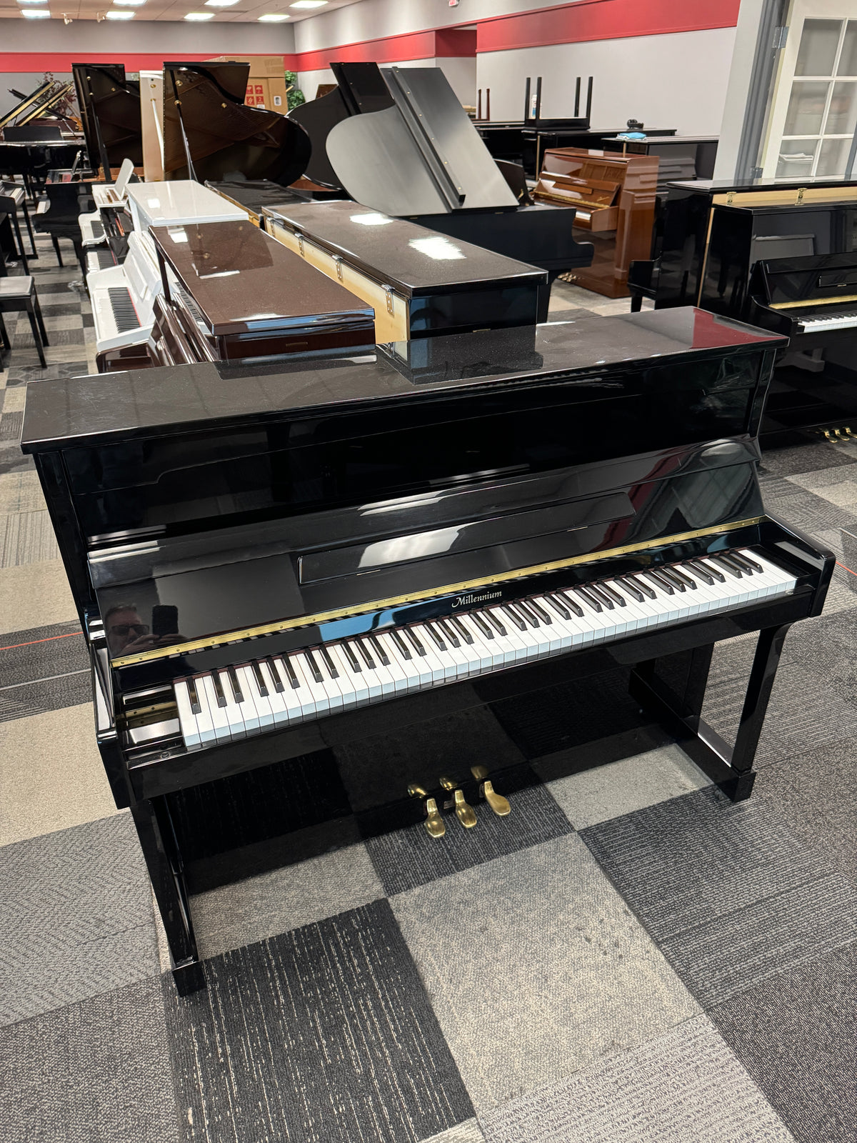 Used Millennium Upright Piano- Polished Ebony